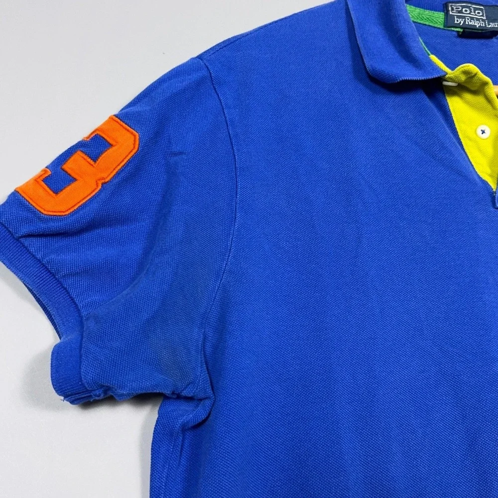 Polo Ralph Lauren Big Pony Polo Shirt Kids Size Large Blue Preppy